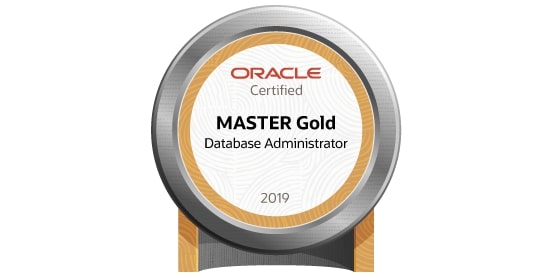 Oracle Certified Master Gold Database Administrator 2019 認定バッジ